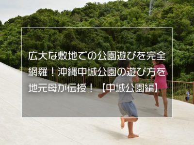 広大な敷地での公園遊びを完全網羅！沖縄中城公園の遊び方を地元母が伝授！【中城公園編】