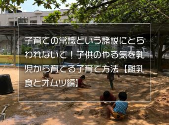 子育ての常識という諸説にとらわれないで！子供のやる気を乳児から育てる子育て方法【離乳食とオムツ編】