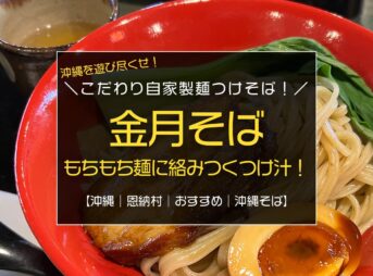 もちもち自家製麺をつけ麺で楽しむ沖縄そば屋『金月そば恩納店』／レビュー