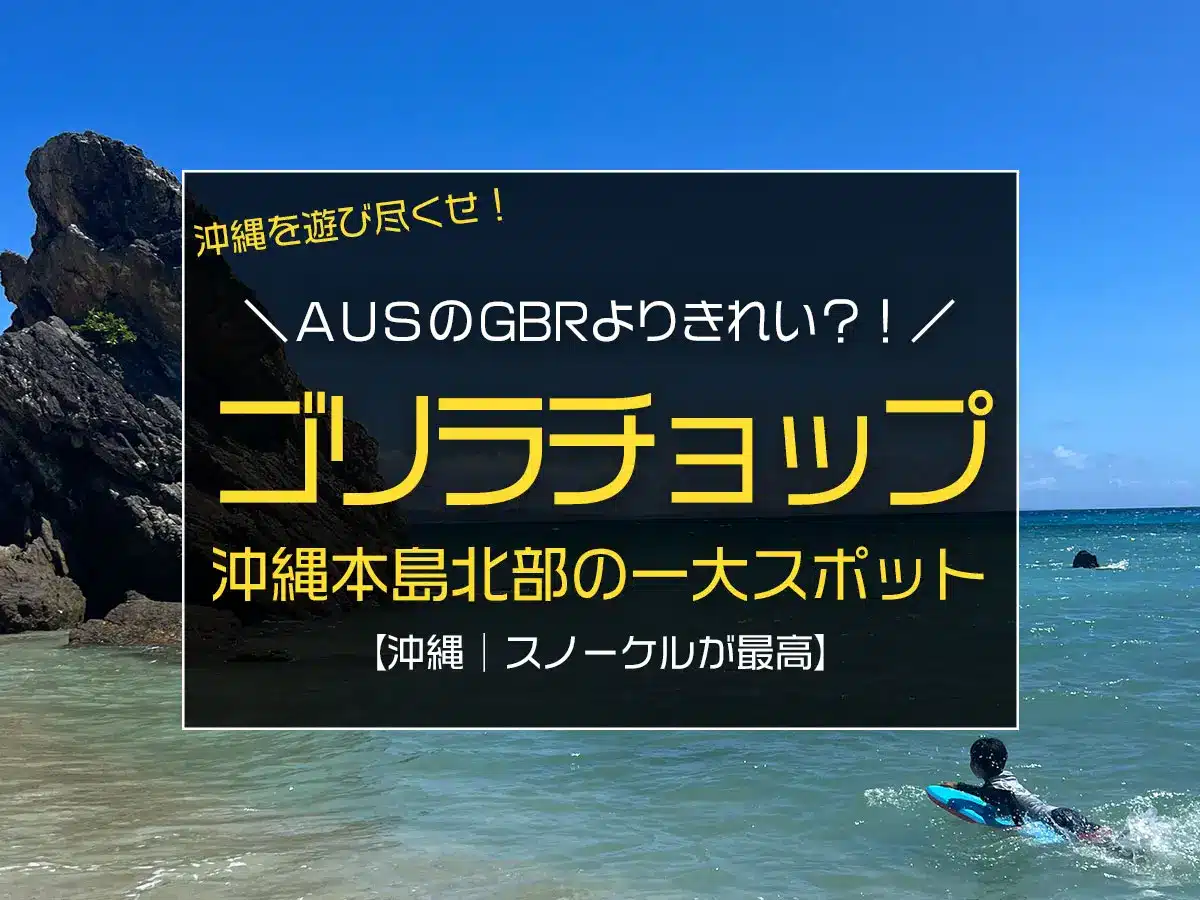 グレートバリアリーフよりきれい？！沖縄県民がおすすめする本島北部のビーチ「ゴリラチョップ」